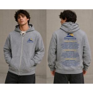 Stagecoach Hoodie Mens Large Gray 2018 Music Festival Lineup Full Zip Thumbholes